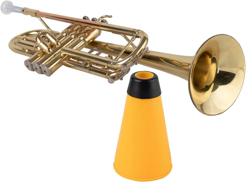 PAMPET Sierra Trumpet Mute, Lightweight Practice Trumpet Mute Silencer (Yellow) - Image 5